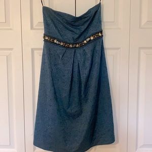 Green strapless maternity cocktail dress